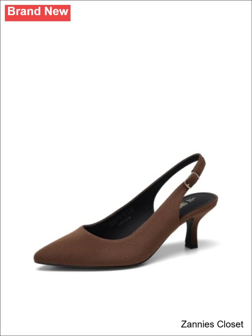 ✨ Dream Pairs Women's Kitten Slingback Heels Pumps Pointed Toe Faux Suede